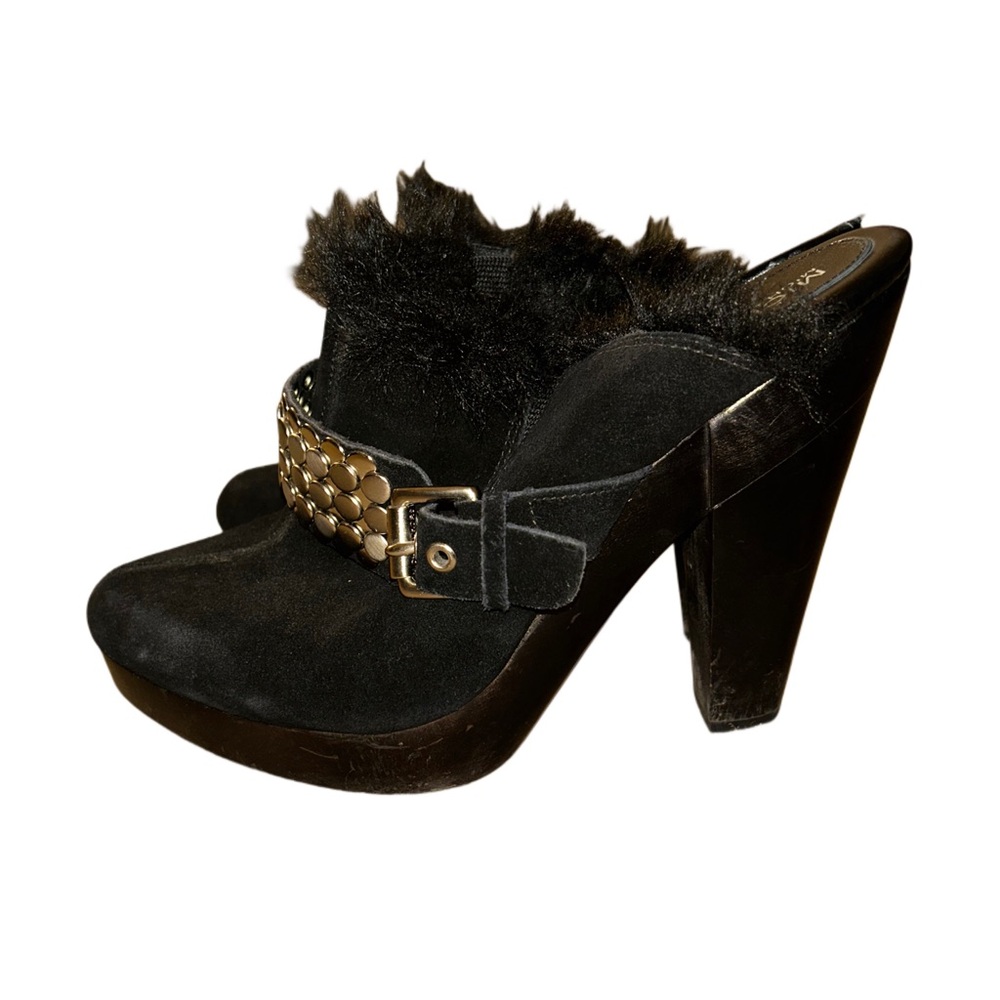 Micheal Kors sexy Black Suede Women's Shoes with Silver Buckles & Accents. ๐๏ธ๐โจ - Picture 2 of 3